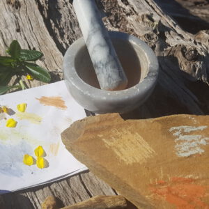 Kreativ mit Farben der Natur