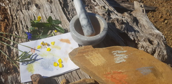 Kreativ mit Farben der Natur